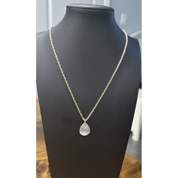 Kendra Scott Kiri Necklace In Gold Gray Slate Stone - Picture 4 of 6